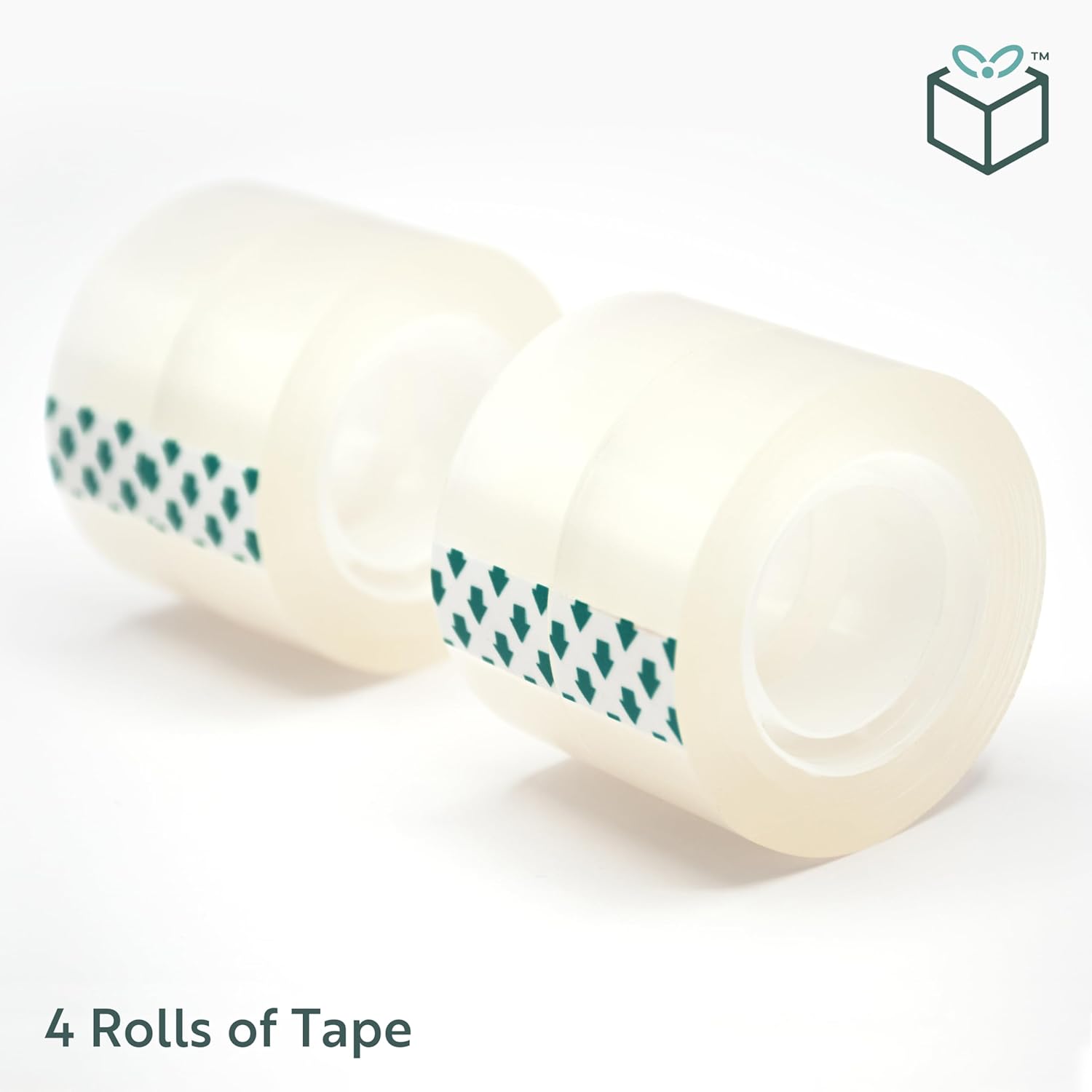 Wrap Buddies Adhesive Tape Rolls - Clear Satin Finish Refills for Crafting & Wrapping - 4 Pack