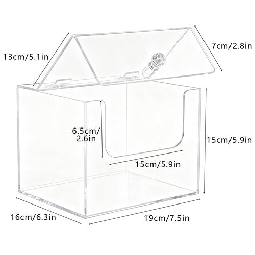 Disposable Face Towel Holder, Acrylic Facial Towel Container Box with Lid Cleanskin Club Face Towels Dispenser Case Clear Facial Towels for Bathroom Vanity