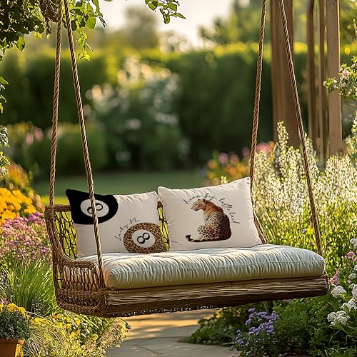 Leopard Cheetah Print Throw Pillow Covers 18x18 - Set of 2