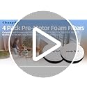 Eureka Vacuum Pre-Motor Foam Filters - 4 Pack Compatible with NEU180, NEU190 Series
