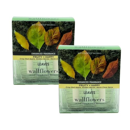 Bath & Body Works Slatkin WallFlower Bulb Refills - Leaves - Two Boxes, Four Bulbs!