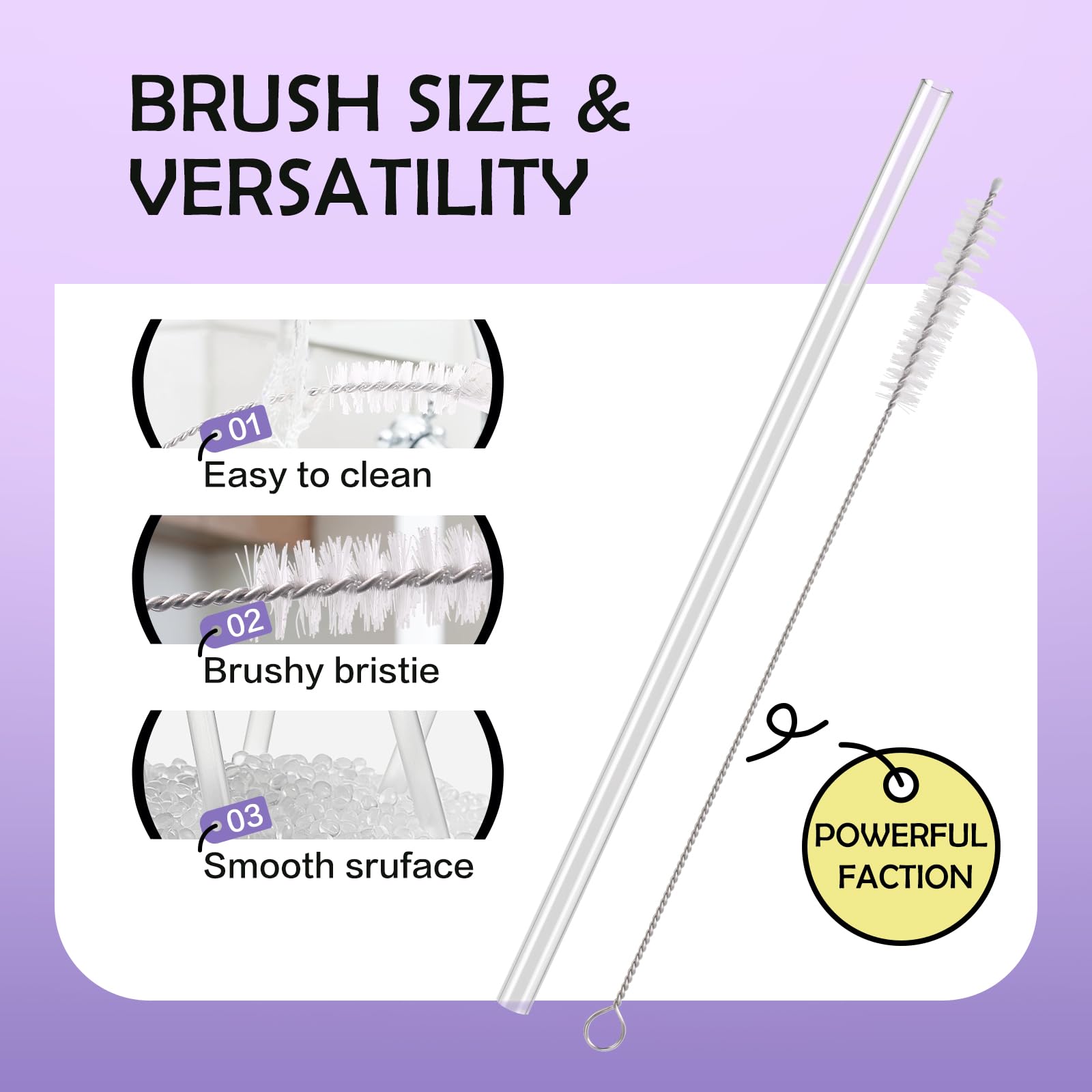 Straw Replacement Compatible with Corkcicle 40 oz,Reusable Plastic And BPA Free,6Straws And 1Brush