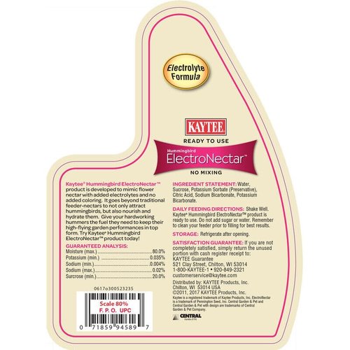 Kaytee Electro Nectar - Ready to Use 64oz | Hydrating Bird Nectar - 2 Pack