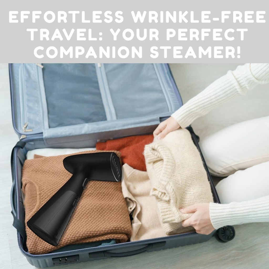 Travel Garment Steamer - Skiennix Handheld Clothes Steamer | Fast Heat-Up in 30 Seconds, 1000W