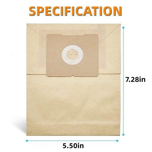 JEDELEOS Replacement Dust Bags for Bissell Zing and PowerForce Bagged Canister 4122 4122D 1668 1668C 1668W 2154A 2154C 2154W and 1608 Series, Replace Parts 2138425 (Pack of 6)