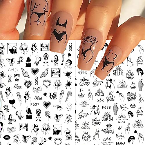 Valentine's Day Nail Stickers - 3D Self-Adhesive Nail Art Decals