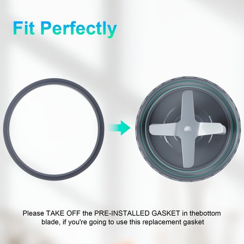 Replacement Extractor Blade, Fit for NutriBullet 600w/ 900w Pro Series Blender with Food-grade Silicone Rubber Gaskets Seal Ring for NutriBullet Blender Blade Replacement Parts