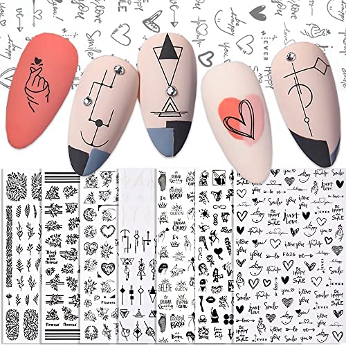 Valentine's Day Nail Stickers - 3D Self-Adhesive Nail Art Decals