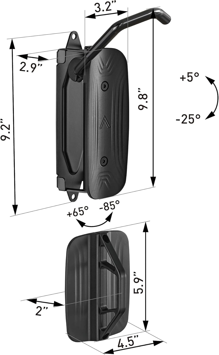 monTEK Swivel Bike Wall Mount - Space-Saving Vertical Bike Rack for Garage | Holds Up to 66lbs, Easy Install, 4 Pack