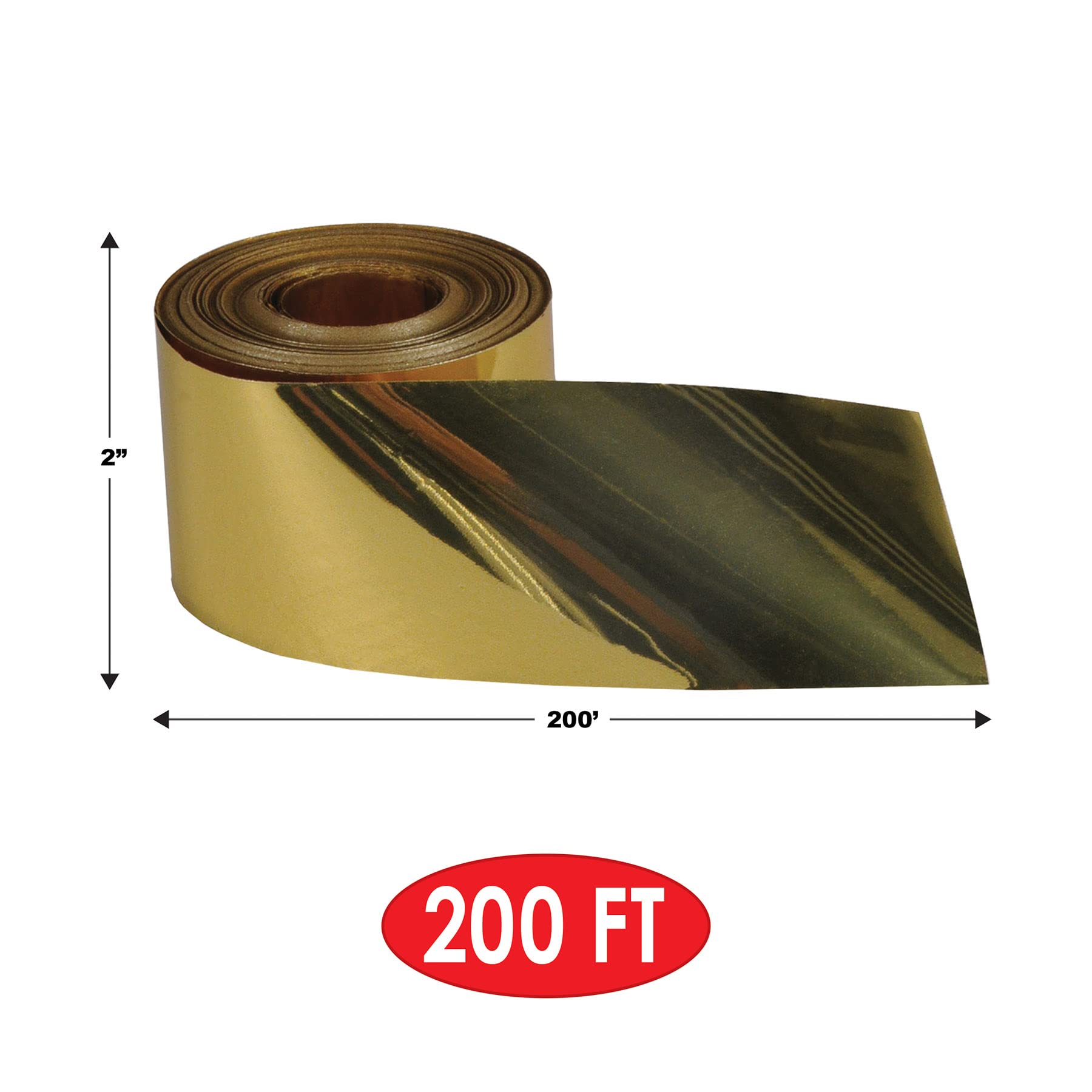 Beistle 2 Piece Indoor Outdoor Metallic Plastic Birthday Streamers For Wedding Receptions, Graduation Parties, New Year's Eve Decorations