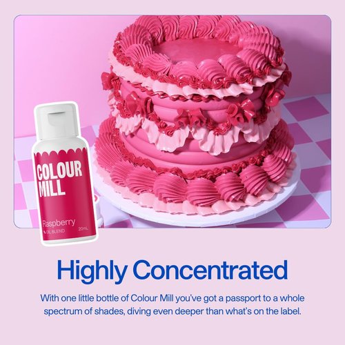 Colour Mill Oil-Based Food Coloring - Raspberry Flavor | 20 Milliliters for Vibrant Baking