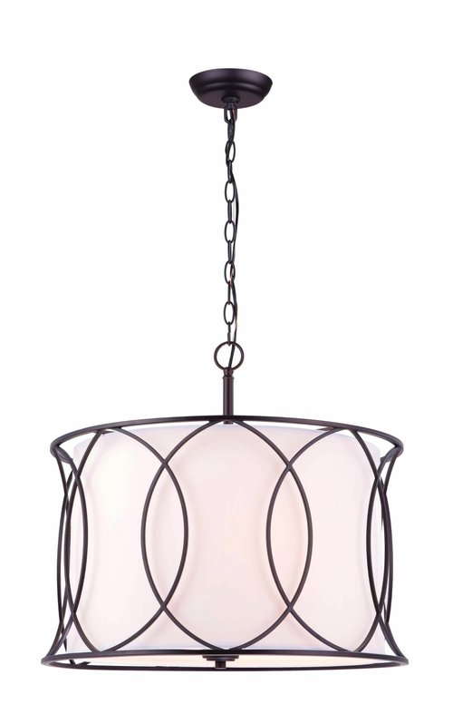 Canarm ICH320A03ORB20 Monica 3-Light Chandelier, 20.5" x 20.5" x 17.5", Oil Rubbed Bronze