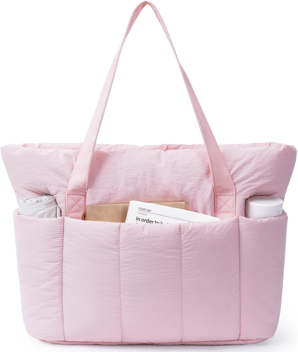 Narwey Puffer Tote Bag - Stylish Work Tote with Laptop Compartment | Perfect for Travel & Daily Use
