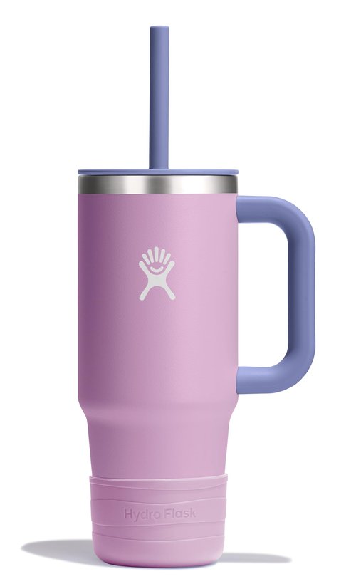 Hydro Flask Kids Tumbler for School - Stainless Steel and Insulated with Straw Cap - 24 Oz in Anemone Purple