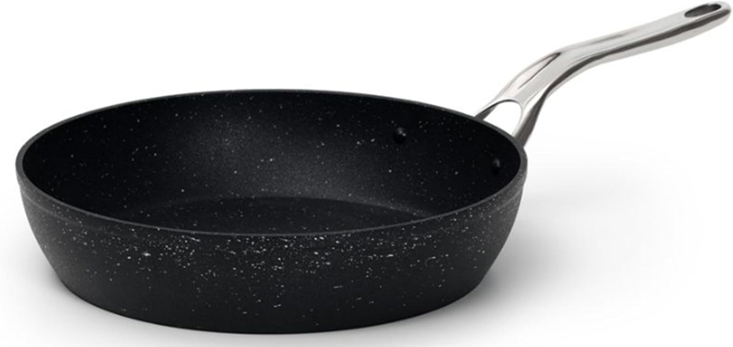 Starfrit The Rock 12" Non-Stick Fry Pan - Durable Forged Aluminum - Oven Safe & Easy to Clean - Black