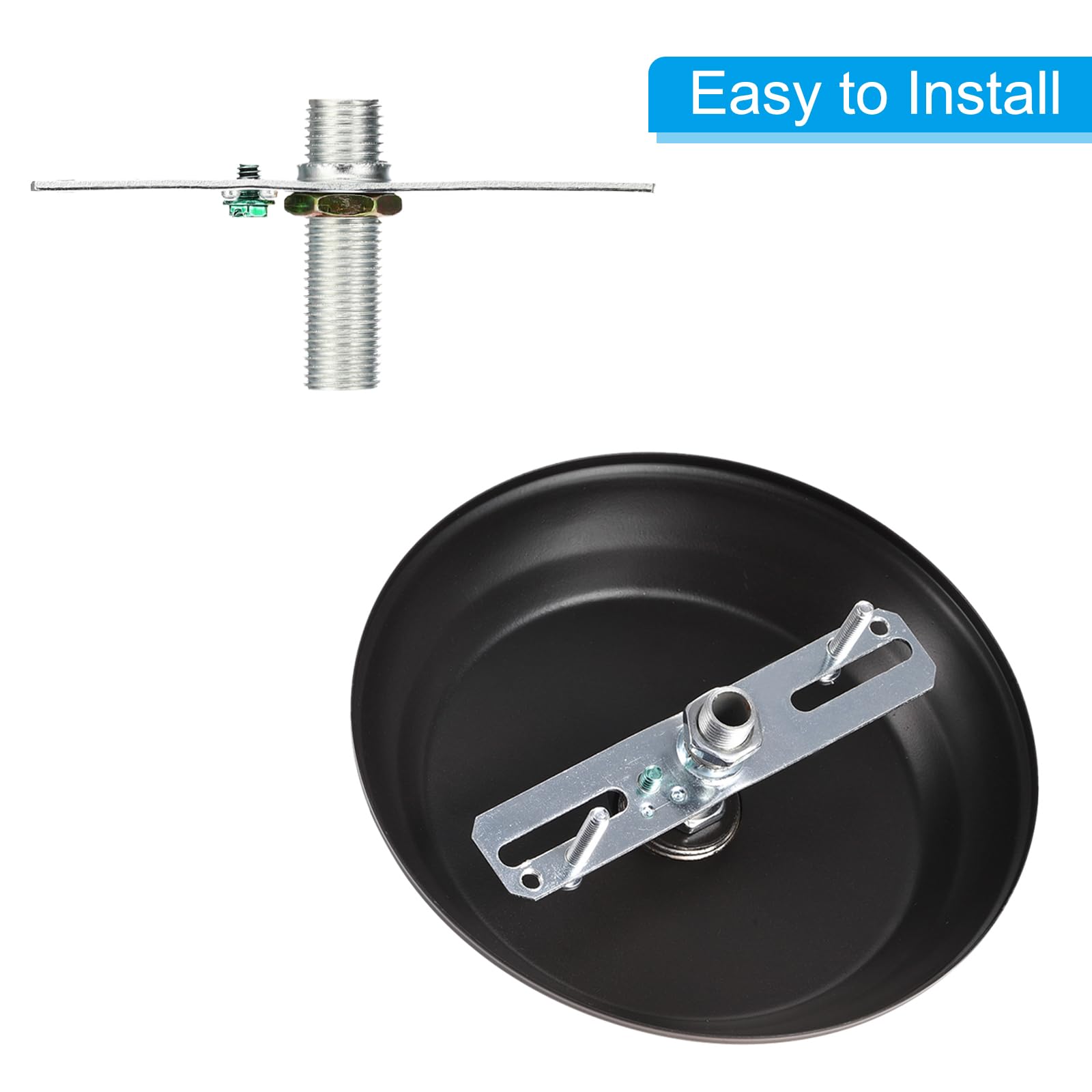 PATIKIL 4" Light Crossbar Kit, 6 Set Universal Light Fixture Mounting Bracket with 1/4IP Tap Center Hole Ceiling Light Plate Canopy Hardware Set for Chandelier Wall Light, Silver Tone