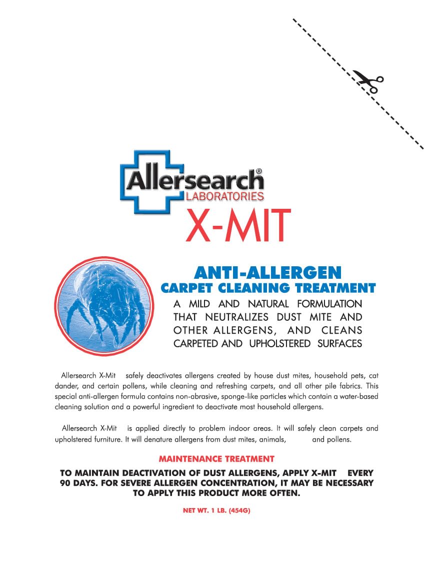 Allersearch X-Mit Anti-Allergen Carpet Cleaning Powder