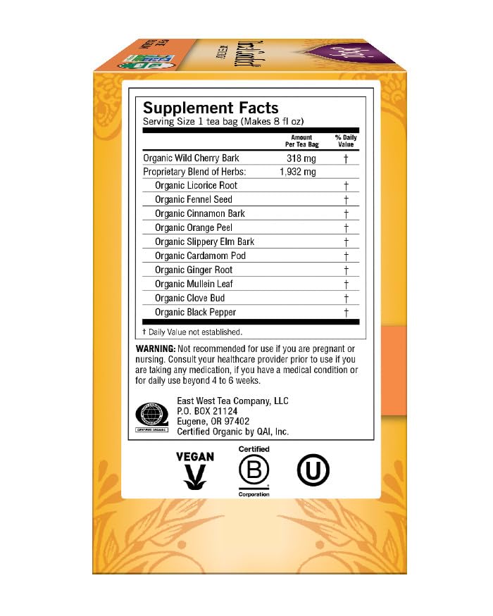 Yogi Organic Throat Comfort Herbal Tea - 16 Count