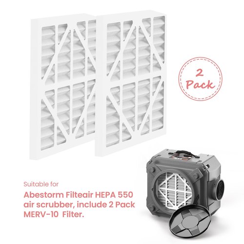 Abestorm MERV-10 Filter Replacement Set Replacement Filters for Filterair HEPA 550 Air Scrubber (2Pack)