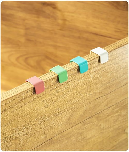 Eywlwaar Over The Cabinet Door Hooks - 4-Pack Single Hook for Easy Storage | Fits Doors Up to 0.8 Inch Thick