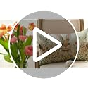 Easter Bunny Wildflowers Throw Pillow Cover 12x20 Inch