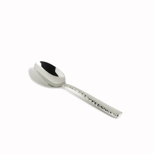Fortessa Lucca Faceted 18/10 Stainless Steel Flatware Espresso Spoon, Set of 12