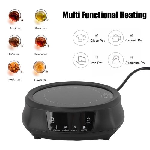 800w Electric Mini Stove Hot Plate, Portable Electric Ceramic Stove With Adjustable Power Levels Countertop Burners ElectricHot Plate For Boiling Water Making Tea And Coffee(black)