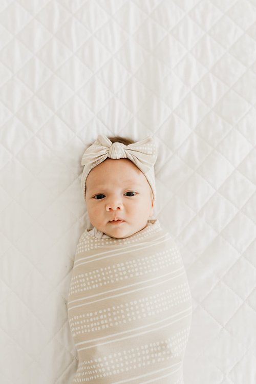 Copper Pearl Large Premium Knit Baby Swaddle Receiving Blanket Clay