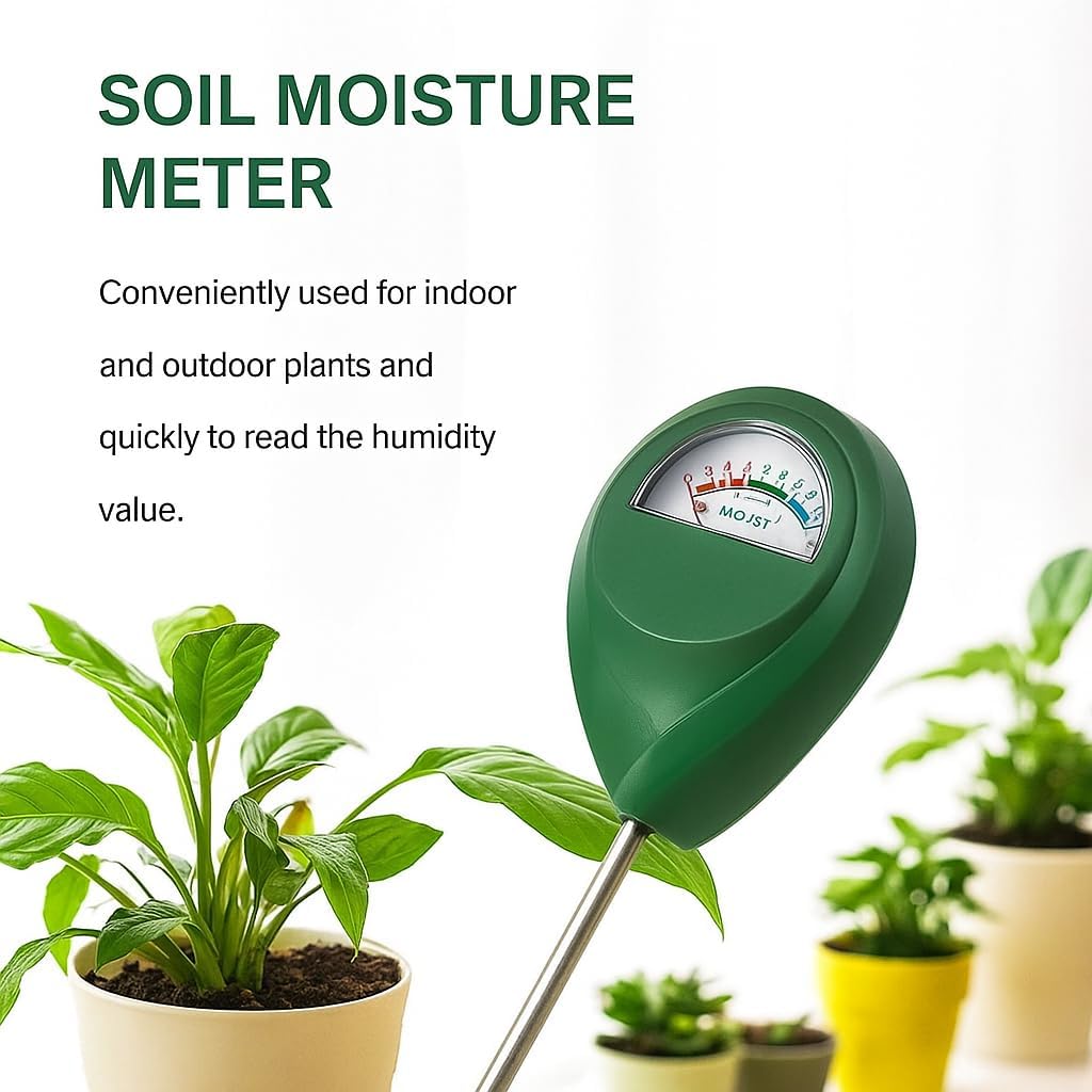 Skiennix Moisture Meter - Indoor & Outdoor Plant Soil Hygrometer Sensor | No Battery Needed