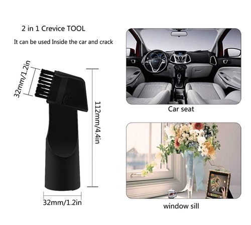 Heodim 1 1/4 inch Vacuum Attachments Brushes for Shop Vac Accessories 1/4 inch 1 3/8 inch Vacuum Cleaner Accessories