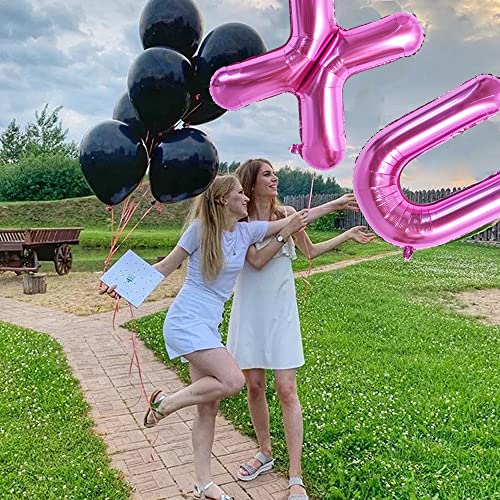 40 Inch Rose Red Letter X Balloon - Hot Pink Foil Decoration