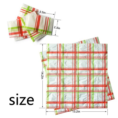 50 Pcs Reusable Ice Pack Sheets, Flexible Ice Blanket for Coolers and Shipping, Freezer Packs for Cold Storage, Food Transport, Hiking, Camping and Outdoor(24 Large Cell Each)