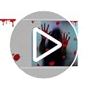 KUUQA Bloody Handprint Window Clings 4 Pcs Horror Halloween Decals