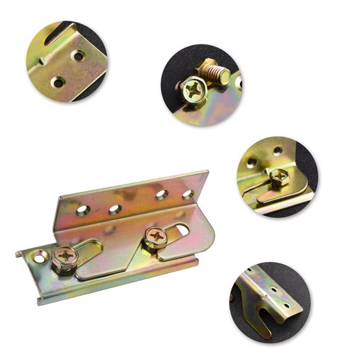 4 Sets Bed Rail Brackets,Heavy Duty Bed Frame Brackets Bed Fittings Wooden Bed Frame Connectors with Screws