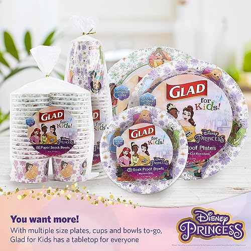 Disney Princess Disposable Paper Plates, 8.5 in - 40 Count Multicolor