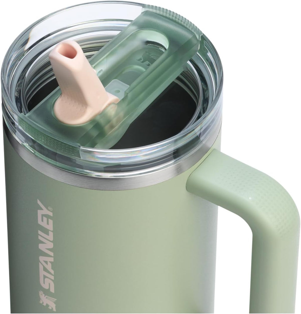 STANLEY Quencher ProTour 40 oz Tumbler - Leakproof Lid, Built-In Straw & Handle | Insulated, BPA-Free | Lichen Color