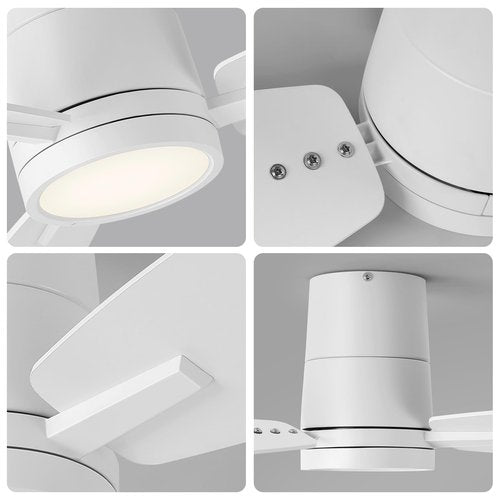 TALOYA Ceiling Fan with Lights and Remote Control 42 inch Multifunctional Quiet Fan with Three Color Temperature and High Brightness Light and Reversible Blades