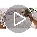 King Size Faux Rabbit Fur Comforter Cover Set Cream White Plush Bedding