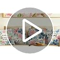 Fjfz Navy Flower Throw Pillow Covers 18x18 Set of 4 Cotton Linen