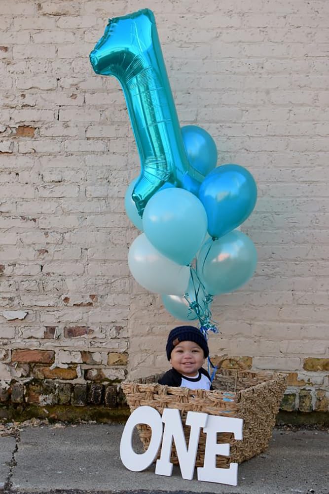 Skiennix 40 Inch Light Blue Number 9 Balloon - Perfect for Birthday, Engagement & Graduation Celebrations
