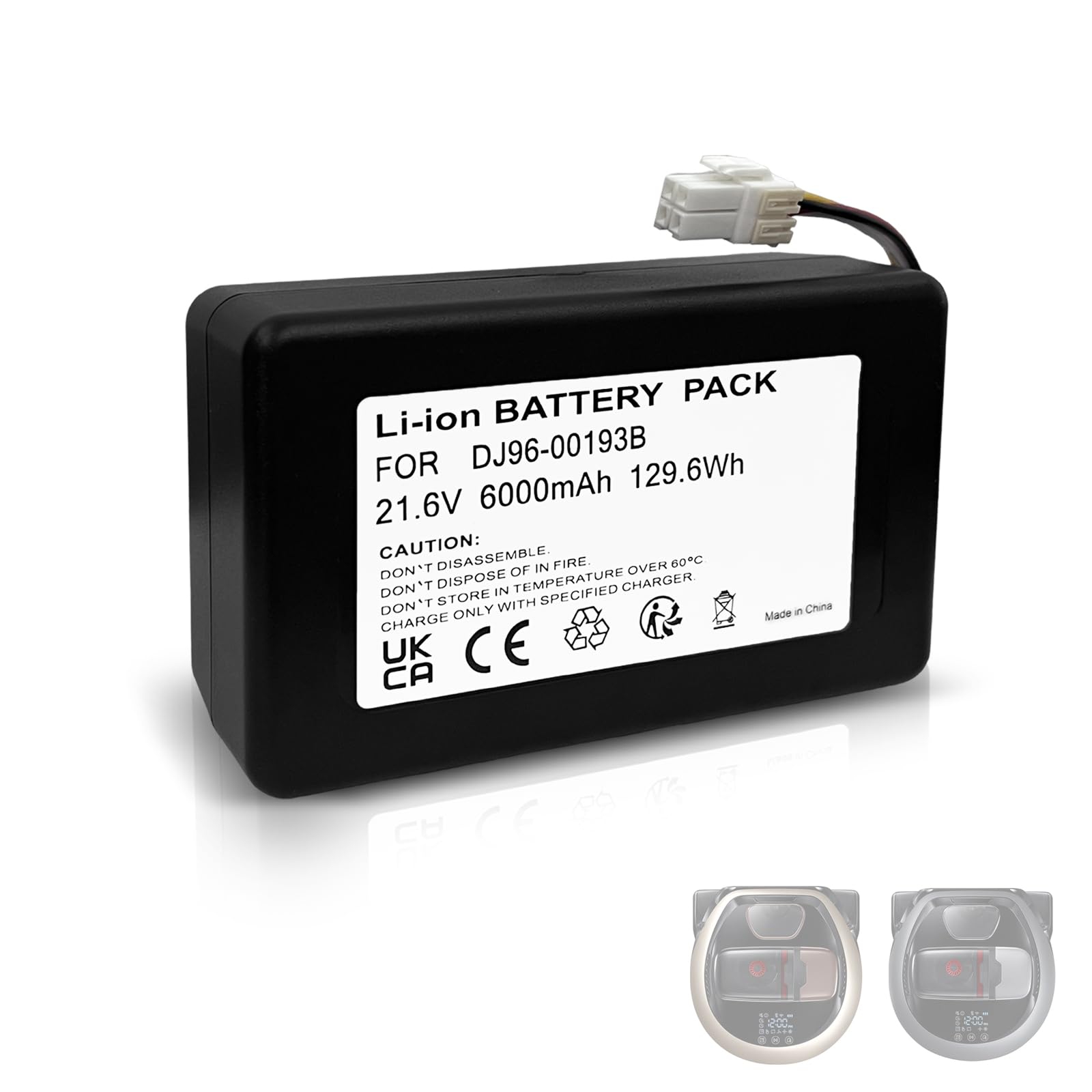 PWRTank Battery for Samsumg PowerBot R7040, R7065, R7070, R7090, VR7000, Replacement for DJ96-00193B DJ96-00193F VCA-RBT72 DJ68-00741V-00,etc