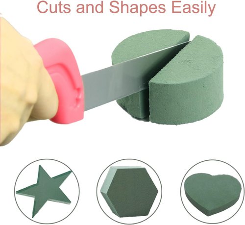 Floral Foam by [Brand Name] - 6 Pack Round 3” Green Wet & Dry Flower Foam for Arranging Fresh & Artificial Flowers