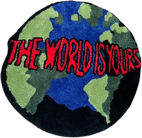 LAKEA Earth Round Bathroom Mat - Anti-Slip Soft Cushion Pad | Aesthetic Home Decor (35.4" x 35.4")