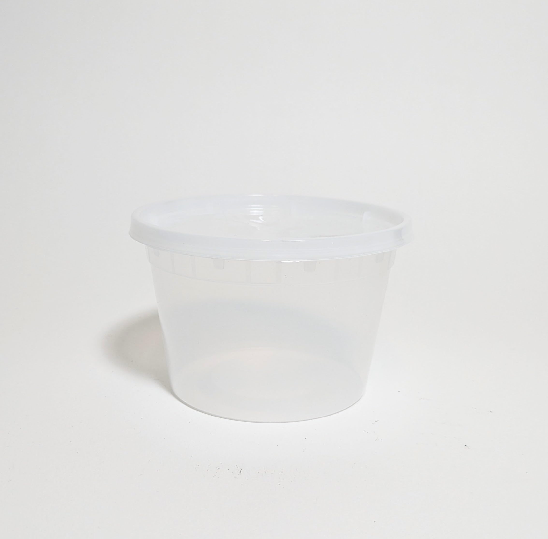 TIYA Food Containers - 16oz Bulk 240 Pack with Lids - Plastic Food Storage to-Go Containers - Reusable Microwavable Dishwasher Safe Cups - Airtight Leak Proof for Soups & Meal Prep