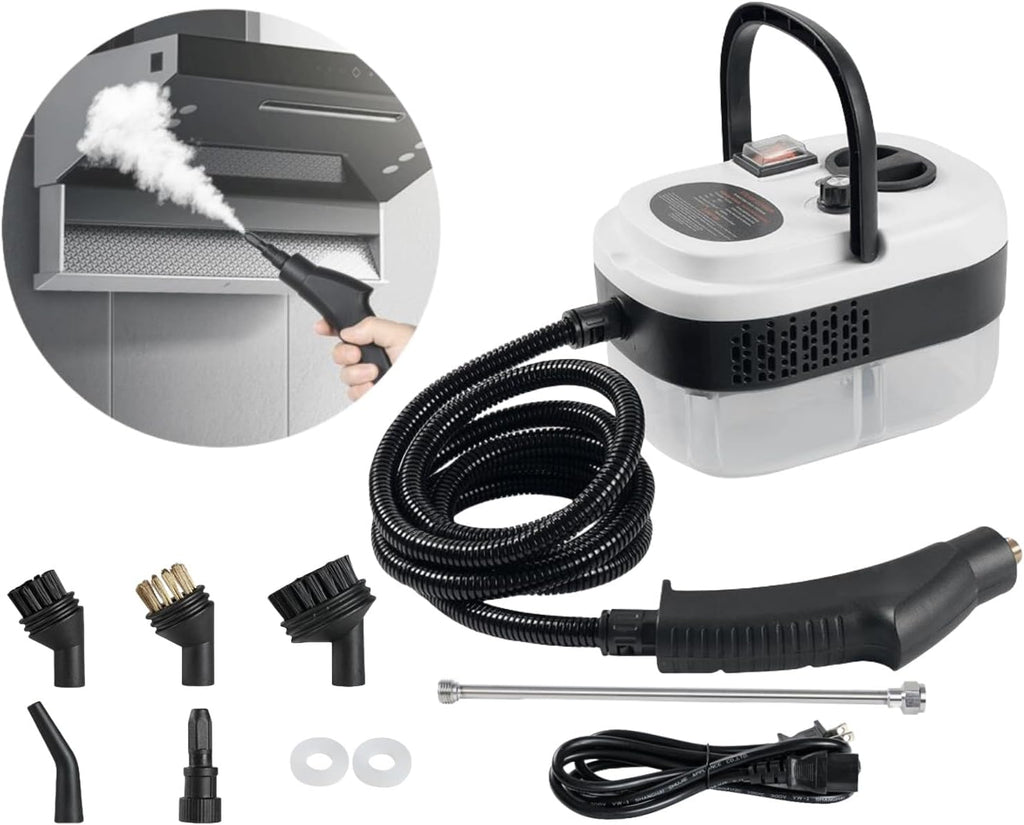 Skiennix 7-in-1 Steam Cleaner - 2500W High Pressure Handheld Steamer for Home, Car & Upholstery Cleaning