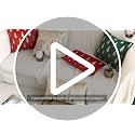 Christmas Red Velvet Throw Pillow Cover 20 x 20 Inches Set of 2 with Gold Foil Tree Design