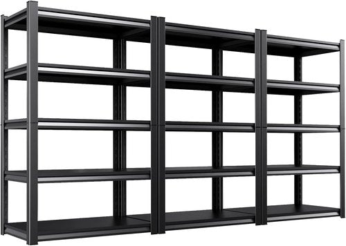 Heavy Duty Metal Shelving Unit by Set of 3 | 71” Adjustable 5-Tier Storage Rack - 2050LBS Capacity