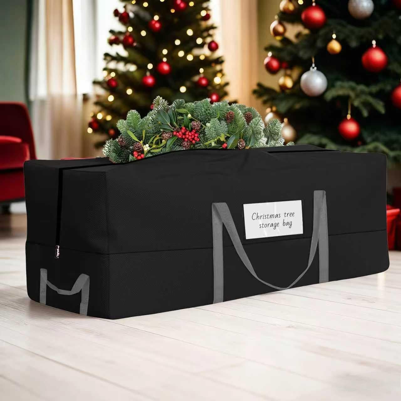 Skiennix Christmas Tree Storage Bag - Heavy-Duty 600D Oxford for 8 Ft Trees | Reinforced Handles & Zipper Pocket