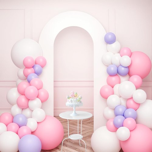Babenest 7.2Ft Spandex Open Arch Backdrop - Fitted Double-Sided U-Shaped Cover for Weddings & Events | White