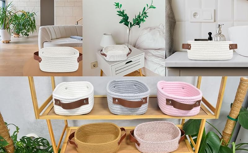 ABenkle Mini Rope Woven Storage Basket - Eco-Friendly Organizer